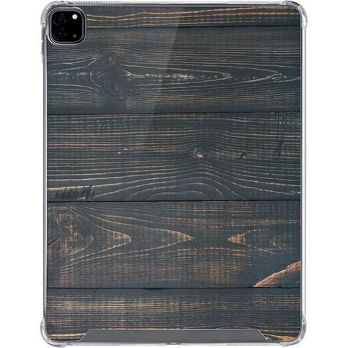 Black Painted Wood iPad Pro 12.9in (2020) Clear Case